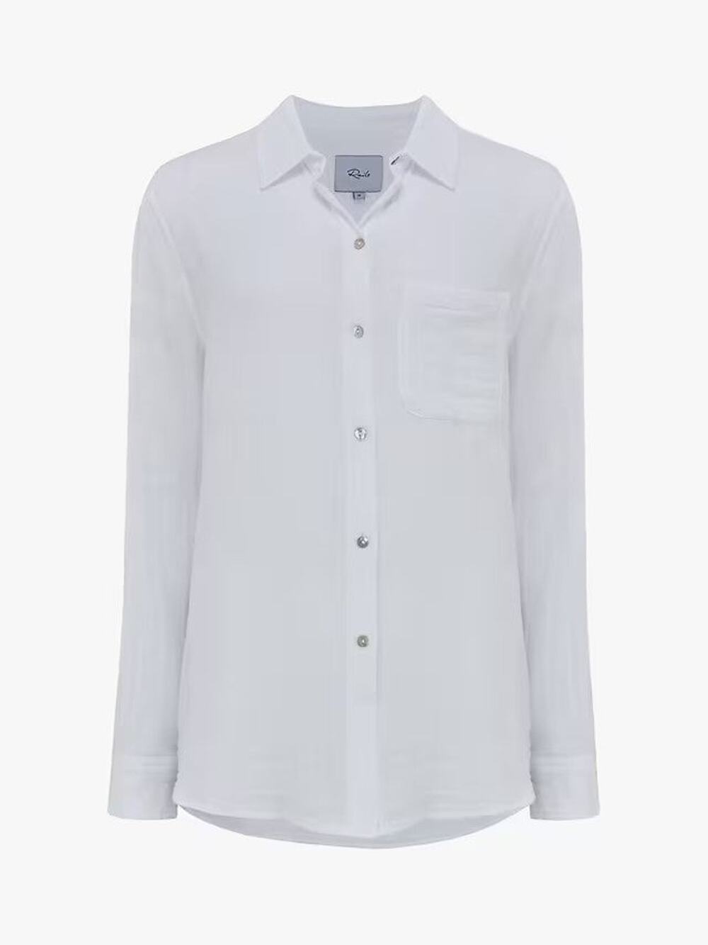 Rails Ellis Gauze Button Down Long Sleeves Top - M